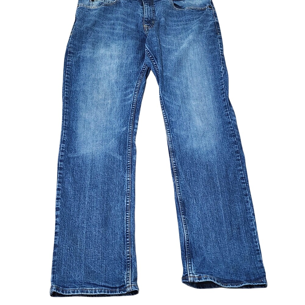 True Craft Jeans Mens 32x32 Blue Medium Wash Straight Denim Pants Casual